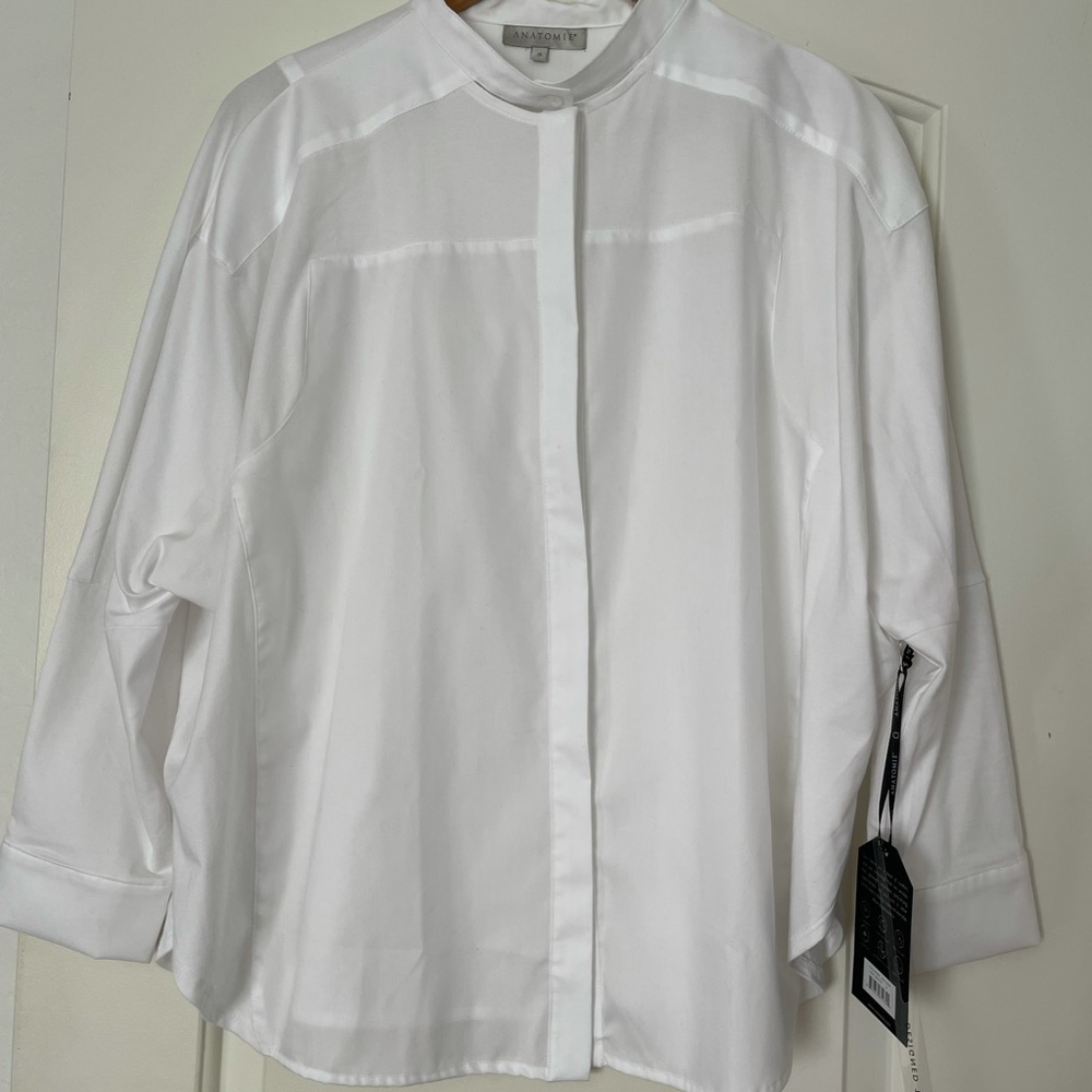 CALYPSO POPLIN JERSEY BUTTON DOWN SHIRT